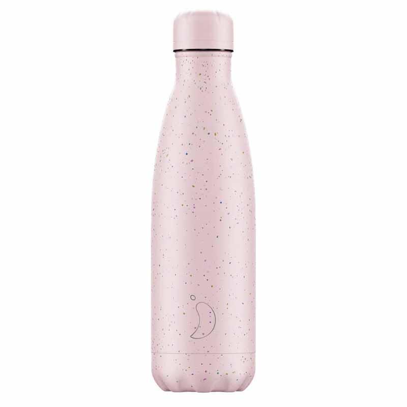 Botella de Acero Térmica Moteada Rosa 500 ml