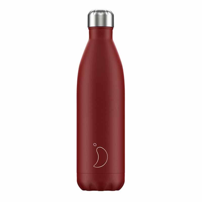 Botella de Acero Térmica Roja Mate