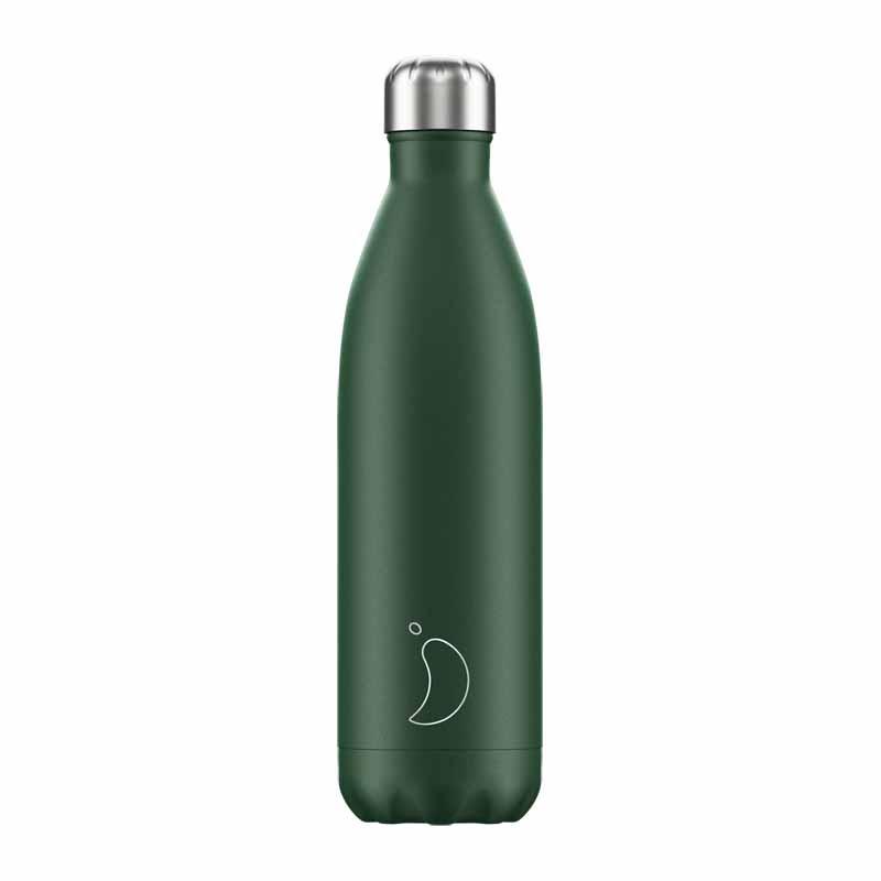 Botella de Acero Térmica Verde Mate 