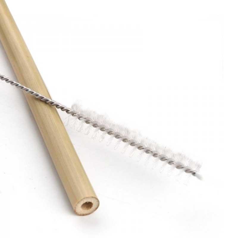 Pajita de Bambú con Limpiador