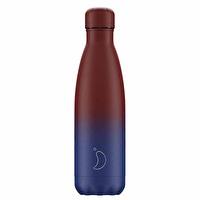 Botella de Acero Térmica Degradado Mate Azul y Roja 500 ml