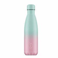 Botella de Acero Térmica  Degradado Pastel Menta y Rosa 500 ml