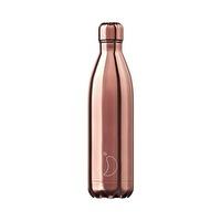 Botella De Acero Térmica Cromado Oro Rosa 