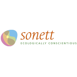 logo marca sonett etergentes y productos de limpieza ecológicos con ingredientes 100% biodegradables